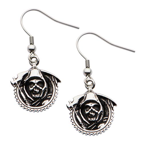 Sons of Anarchy Reaper Dangle Earrings